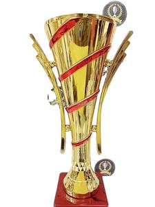 Trofeo de Estilo Lujoso, Copa de Fibra Dorada con Acabado de Franja Dorada, Premio Decorativo para Eventos Deportivos y Reconocimiento Corporativo - Product Image 3