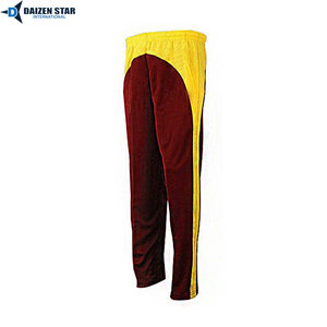 DAIZEN STAR Men's Contrast Color Blocking Track Pants Breathable Polyester Cotton Regular Fit Side Stripe Design - Product Image 1