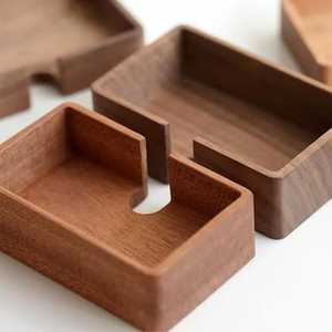 Bulk Wooden Business Card Holder | <b>Solid</b> <b>Wood</b> <b>Desk</b> Card Stand | Office - Product Image 3