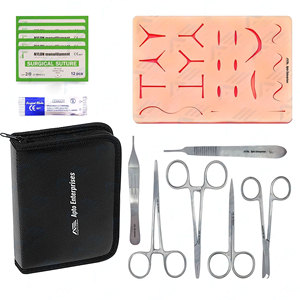 Medic Instrument Suture Kit Complete Suture <b>Practice</b> Training Kit Medical Students with Suture <b>Practice</b> Skin <b>Pad</b> - Product Image 1