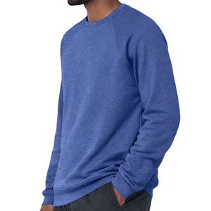 Soft Winter <b>Fleece</b> Crewneck Sweatshirt <b>Men</b> <b>Thick</b> Warm Cotton Blended Plain Pullover Casual Long Sleeve Top Sweatshirt - Product Image 2