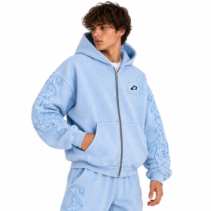 เสื้อสเวตเชิ้ตคอกลมสีดำเบจ คอตตอน 100% ทรงหลวมสำหรับผู้ชาย รับทำโลโก้ตามสั่ง ขายส่งเสื้อสเวตเชิ้ตและเสื้อฮู้ดดี้ - Product Image 5