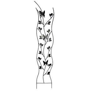 Tall Decorative Iron Trellis Panel with Butterfly Accents for Garden Vine and <b>Flower</b> <b>Support</b> - Product Image 3