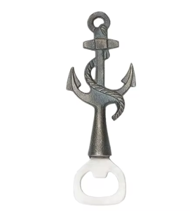 Ouvre-bouteille manuel en acier inoxydable de qualité supérieure, portable, en métal, forme irrégulière, multifonction, design clé - Product Image 2