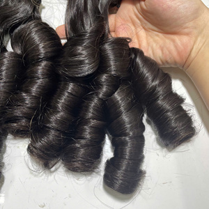 Extensions bouclées rebondissantes pour la confection de perruques avec closure, qualité de cheveux vietnamiens super double drawn, très vendues, cheveux humains - Product Image 1