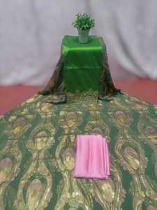 ผ้าชีฟองเนื้อทวิลล์ลายแจ็คการ์ดแบบเรียบ คุณภาพเยี่ยม ทันสมัย ดีไซน์แบบฝรั่งเศส ประดับด้วยกลิตเตอร์สีทอง เหมาะสำหรับงานปาร์ตี้ - Product Image 2