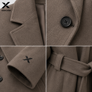 Abrigo de lana extragrande estilo boyfriend para mujer |   Abrigo Largo Premium para Invierno |   Fabricante de Abrigos de Mezcla de Lana Personalizados OEM ODM |   OEM de Moda - Product Image 4