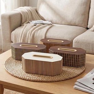 Boîte à mouchoirs en bois multi-styles de qualité supérieure, idéale pour le salon, la chambre, le bureau et les chambres d'hôtes, vente en gros depuis l'Inde - Product Image 5