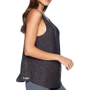 Débardeur décontracté sans bretelles en coton et élasthanne pour femme, grande taille, col rond, motif uni, longueur normale, tissu polaire respirant - Product Image 5