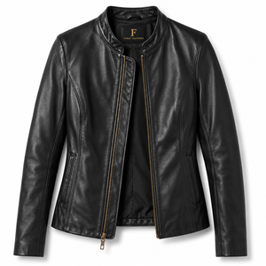 Blouson aviateur en cuir de mouton noir pour femme, écologique, séchage rapide, broderie 3D, matelassé, respirant, hiver - Product Image 5
