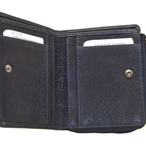 Genuine Leather Open <b>Wallet</b> Unisex Long Minimalist Design Durable Daily Use Polyester Lining <b>RFID</b> Protection - Product Image 5
