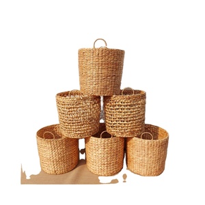 Panier de rangement rectangulaire peu profond en jacinthe d'eau Plateau Petit Grand Moyen, Maison et Cuisine - Product Image 1