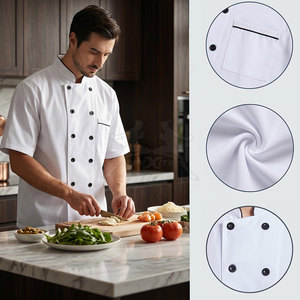 Veste de chef unisexe moderne et confortable, respirante, pour l'industrie hôtelière - Product Image 4