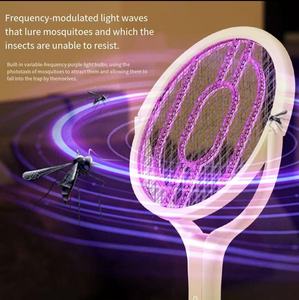 Có thể sạc lại điện Fly swatter vợt với LED ánh sáng đa chức năng xoay đầu Kính thiên văn mở rộng trong nhà <span class=keywords><strong>Bug</strong></span> <span class=keywords><strong>Zapper</strong></span> - Product Image 4