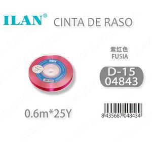 ริบบิ้นผ้าซาติน 0.6 ม. 25 หลา สีบานเย็น D15 - Product Image 3