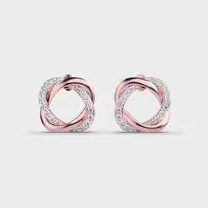Boucles d'oreilles en diamant de qualité supérieure pour femmes, en argent sterling, bijoux fins, fabricant, fournisseur en gros, disponible à la vente - Product Image 3