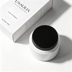 Custom 500ML White Round PET Wide Mouth <b>Jar</b> - 16.9 oz <b>Plastic</b> Container for Body Butter Cream Hair Cosmetic Packaging - Product Image 1