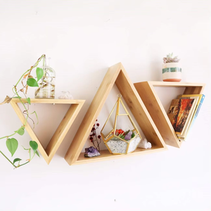 Hexagon <b>Wooden</b> Bamboo Bookshelf with Wall Hanging Design Perfect for Home and Office Decorations at a Cheap Price - Product Image 6