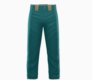Men Breathable Tapered Pants Teal with Beige Stripe Elastic Waist Solid Color Polyester All Seasons Athletic Wear - Product Image 1