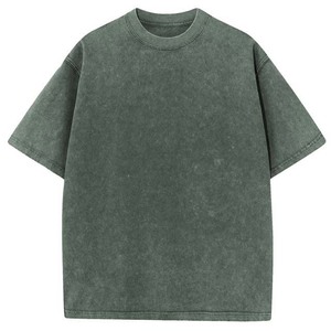 Camiseta Personalizada para Hombre, Lavada al Ácido, 100% Algodón, Talla Grande, con Estampado Gráfico, Logotipo, Estilo Vintage, Informal - Product Image 3