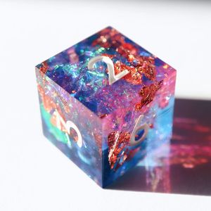 Dés carrés en résine. Dés en résine faits à la main, adaptés aux jeux de rôle, aux jeux de société MTG - Product Image 3