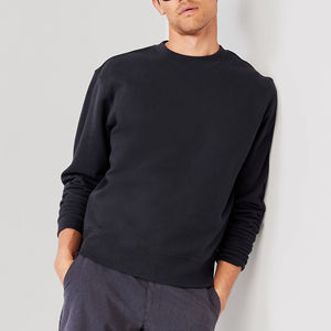 Sudadera Ligera para Hombre de Poliéster/Algodón con Logotipo Personalizado, Tejido Transpirable, Color Sólido, Cuello Redondo, Estilo OEM - Product Image 2