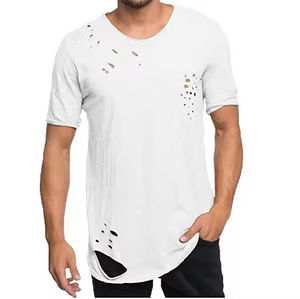 Camiseta de hombre 2026 al por mayor en línea, estilo oversize, desgastada, de algodón 100% de alto gramaje, vintage, streetwear, con lavado ácido y detalles de costura - Product Image 4