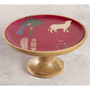 Ensemble de supports à gâteaux ronds rustiques en bois de manguier - Présentoir à desserts sur piédestal pour mariages, anniversaires et décoration de comptoir de cuisine - Product Image 5