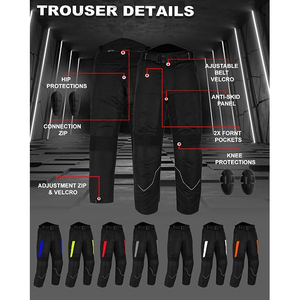 Pantalon de moto imperméable pour homme Samroz Sports, pantalon en textile de protection avec protections amovibles pour la moto - Product Image 4