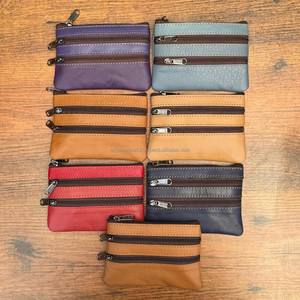 Nouvelle mode porte-monnaie mince en cuir recyclé coloré avec fermeture éclair pour femmes fille dame porte-monnaie porte-monnaie porte-monnaie - Product Image 5