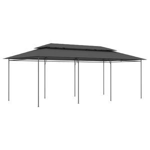 Baldacchino antracite & Gazebo 236.2 "x 117.3" x 106.3 "Pergola mobili da esterno - Product Image 1