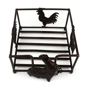 Servilletero de Metal Hecho a Mano con Diseño Moderno y de Lujo, con Servilletero Negro - Product Image 6