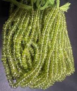 ลูกปัดพลอยเพอริดอทดิบสีเขียวธรรมชาติ ขนาด 5.5 มม. รูปทรงรอนเดลล์เจียระไนเหลี่ยม ความยาว 16 นิ้ว สร้อยคอพลอยคุณภาพสูงจากหุบเขาอัญมณี - Product Image 4