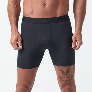 <b>Mens</b> Half Tights <b>Compression</b> <b>Shorts</b> Custom Logo 4 Way Stretch Lightweight Gym Fitness Athletic <b>Shorts</b> with Elastic Waist - Product Image 2