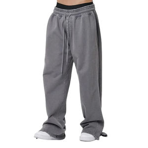 Glory Streetwear Ensemble de survêtement délavé à l'acide, comprenant un sweat à capuche zippé et un pantalon de survêtement évasé avec patchs effet vieilli, style jogger 2026 - Product Image 4