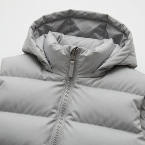 Slim Fit <b>Long</b> Puffer Hooded <b>Jacket</b> with High Collar Design Extended Length and Elegant Styling for Formal Casual <b>Winter</b> Wear - Product Image 3