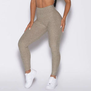 Nouveauté : Leggings de sport taille haute pour femme, avec taille élastique, effet push-up fessier en V, pour le yoga, l'entraînement et la gym - Product Image 1