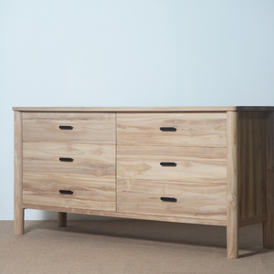 Cómoda Moderna de Madera de Teca Sólida de Buena Calidad con 6 Cajones para Dormitorio de Hospital - Product Image 6
