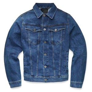 Wholesale Denim Jacket Turn Down Collar Short Blue <b>Jean</b> Jackets <b>Men</b> Plus Size Jacket <b>Men</b> - Product Image 1