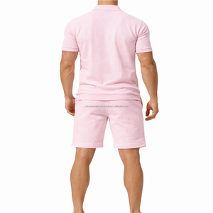Men Custom Color Polo Shirt Shorts Set Casual Summer Outfit Premium Quality Soft Knitted Comfort Fit Breathable Street Style - Product Image 2