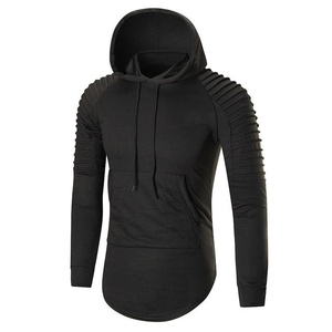 Sweat-shirt à capuche uni pour homme, doublé, pour la gym, vente en gros, vêtements de sport, pull à personnaliser avec poche, collection printemps - Product Image 1