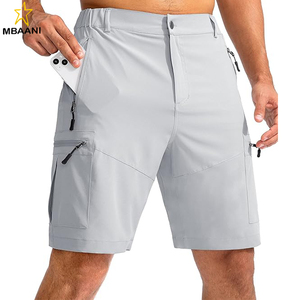 กางเกงขาสั้นคาร์โก้สำหรับผู้ชาย น้ำหนักเบา เหมาะสำหรับกิจกรรมกลางแจ้ง เดินป่า เล่นกอล์ฟ ตั้งแคมป์ สวมใส่สบาย มีกระเป๋าซิป 5 ช่อง - Product Image 1
