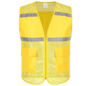 High Visibility Safety <b>Vest</b> with Reflective Strips Breathable Mesh Construction Workwear for Outdoor Security Traffic - Product Image 5