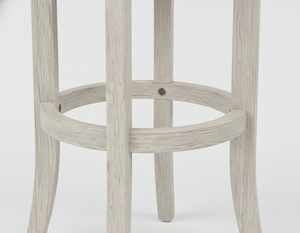 Chaise de bar contemporaine à cadre rond, tabouret de bar en bois rond robuste, base ronde moderne, tabouret de comptoir en bois d'hévéa, styles classiques - Product Image 3