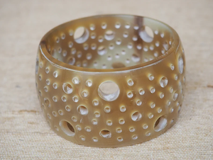 Bracelet en corne de buffle naturelle de luxe fait main, bijoux de mode - Product Image 3