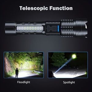 Portable Rechargeable <b>LED</b> <b>Flashlight</b> for Outdoor Walking Durable and Eco-Friendly Product - Product Image 4