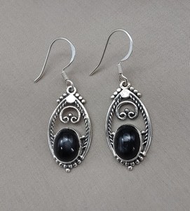Pendientes Colgantes de Plata de Ley 925 con Estrella Negra y Oro, Joyería Vintage Boho con Piedras Preciosas, Certificación IGI, para Regalo de Aniversario o Fiesta - Product Image 6