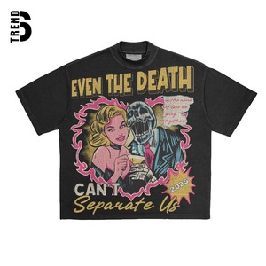 เสื้อยืดผู้หญิงสีดำพิมพ์ลาย Sweet Deadly Band แบบรัดรูป คอวี แขนสั้น สไตล์สตรีทแวร์ ผลิตจากโพลีเอสเตอร์ เป็นมิตรต่อสิ่งแวดล้อม - Product Image 3