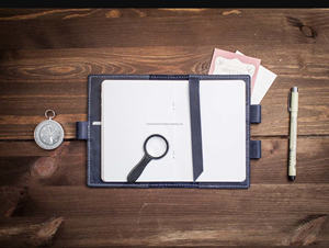 Couverture de carnet en cuir de qualité supérieure, rechargeable, pour réunions et planification NBC-0052 - Product Image 5