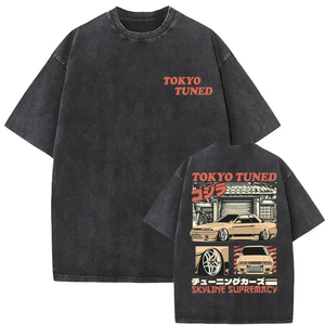 Camiseta Premium de Algodón Estilo Urbano con Gráfico de Pez Japonés, Corte Oversize, Fabricante de Marca Personalizada - Product Image 1